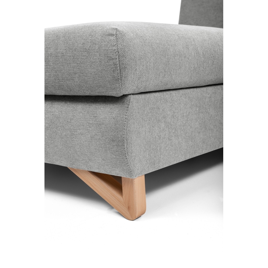 AVESTA L-kujuline lahtikäiv polsterdatud nurgadiivan, vasakpoolne, hall, hoiukastiga