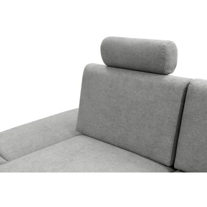 AVESTA L-kujuline lahtikäiv polsterdatud nurgadiivan, vasakpoolne, hall, hoiukastiga