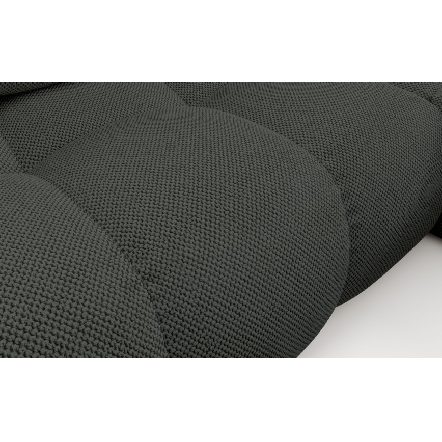 Lahtikäiv L-kujuline parempoolne polsterdatud nurgadiivan ALMADA koos hoiuruumiga, antratsiit