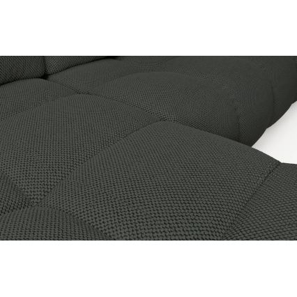 L-kujuline lahtikäiv polsterdatud nurgadiivan ALMADA, vasakpoolne, antratsiit, hoiuruumiga