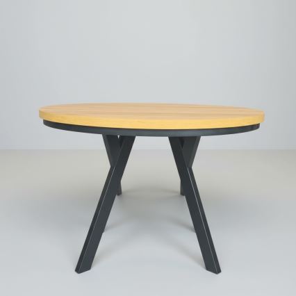 Laiendatav söögilaud CENTRO 100/140x77 cm craft-tamm/must