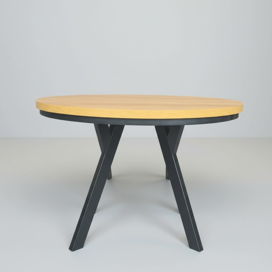Laiendatav söögilaud CENTRO 100/140x77 cm craft-tamm/must