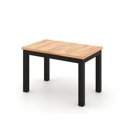 Laiendatav söögilaud DOO 120/160x75 cm tamm artisan/must