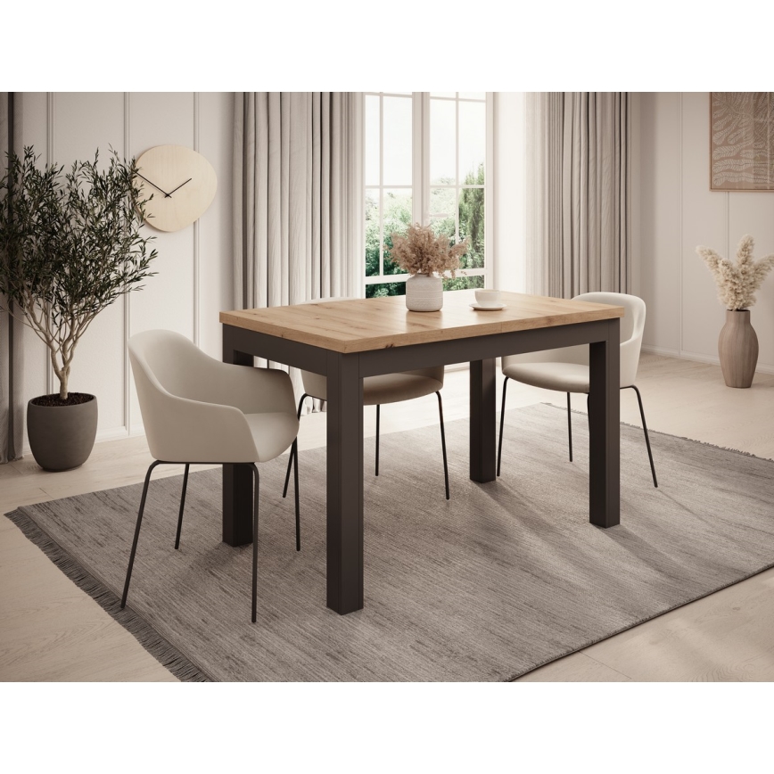 Laiendatav söögilaud DOO artisan-tamm/must