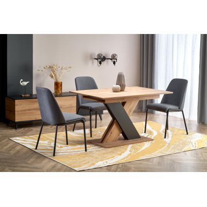 Laiendatav söögilaud DROM 130/175x85 cm Wotan-tamm/must