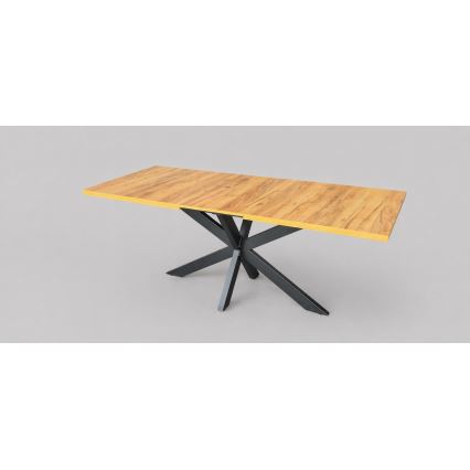 Laiendatav söögilaud SAMLE 150/190x80 cm tamm craft/must