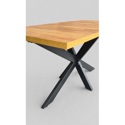 Laiendatav söögilaud SAMLE 150/190x80 cm tamm craft/must