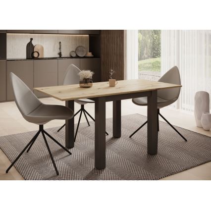 Laiendatav söögilaud ZARO 80/160x80 cm artisan-tamm/must