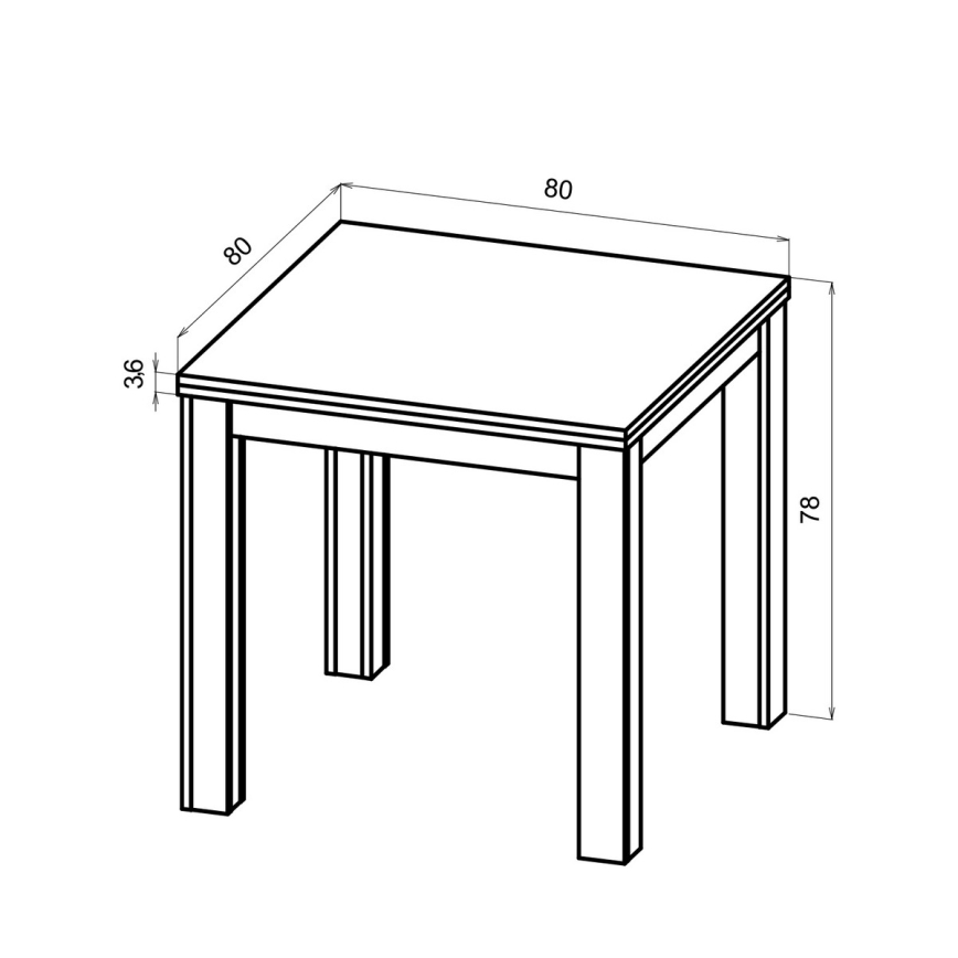 Laiendatav söögilaud ZARO tamm artisan/must