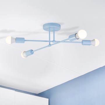 Lakke kinnitatav lühter CAMBRIDGE 4xE27/15W/230V sinine