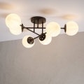 Lakke kinnitatav lühter MALENA 6xE14/5W/230V pruun/valge