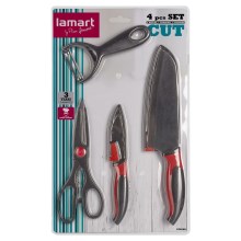 Lamart - Köögikomplekt 4-osaline - 2x nuga, koorija and käärid