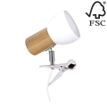 Lamp klamberkinnitusega SVENDA 1xE27/60W/230V tamm - FSC sertifitseeritud
