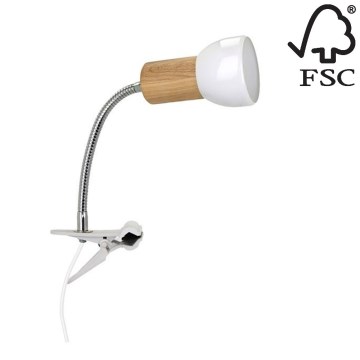 Lamp klamberkinnitusega SVENDA 1xE27/60W/230V tamm - FSC sertifitseeritud