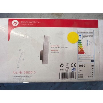 Lampenwelt - LED Seinavalgusti ISSA LED/12W/230V