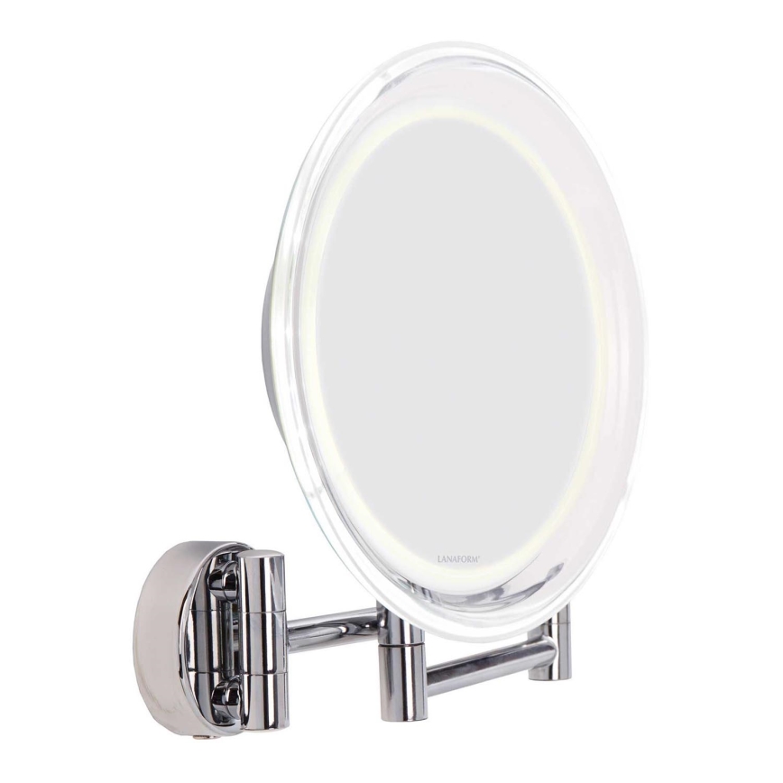 Lanaform - LED seinale kinnitatav kosmeetikapeegel WALL LED/4xAAA