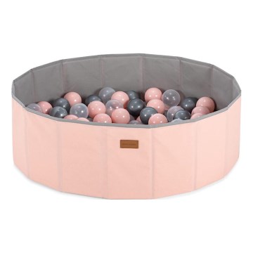Laste kuiv bassein pallidega läbimõõduga 80 cm roosa/hall