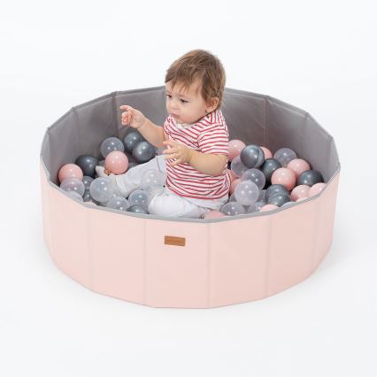 Laste kuiv bassein pallidega läbimõõduga 80 cm roosa/hall