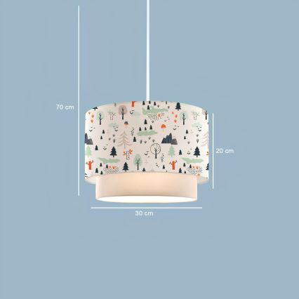 Laste laelamp CANDY 1xE27/40W/230V valge/mitmevärviline