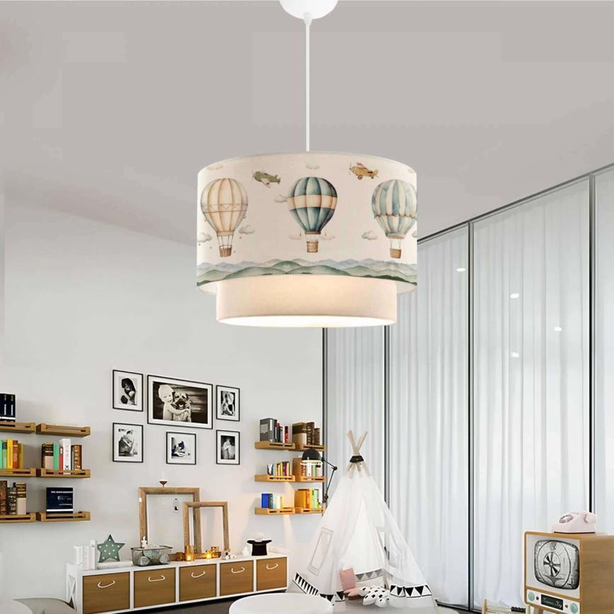 Laste laelamp CANDY 1xE27/40W/230V valge/mitmevärviline
