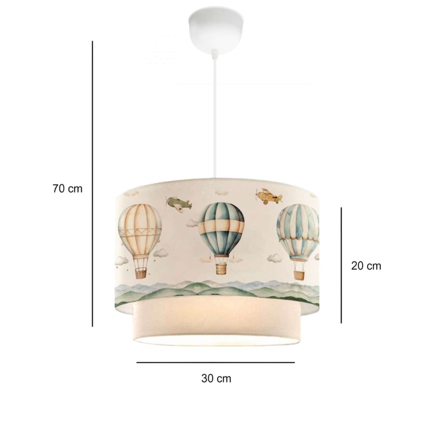 Laste laelamp CANDY 1xE27/40W/230V valge/mitmevärviline