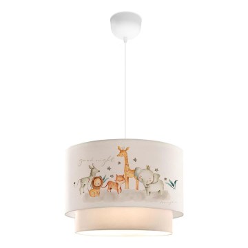 Laste laelamp CANDY 1xE27/40W/230V valge/pruun