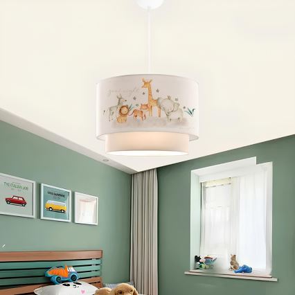 Laste laelamp CANDY 1xE27/40W/230V valge/pruun