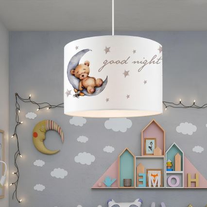 Laste laelamp CANDY 1xE27/40W/230V valge/pruun