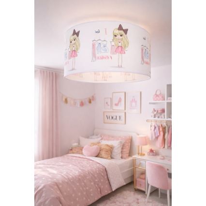 Laste laelamp GIRLS VIBES 1xE27/60W/230V, läbimõõt 40 cm, Armastan moodi