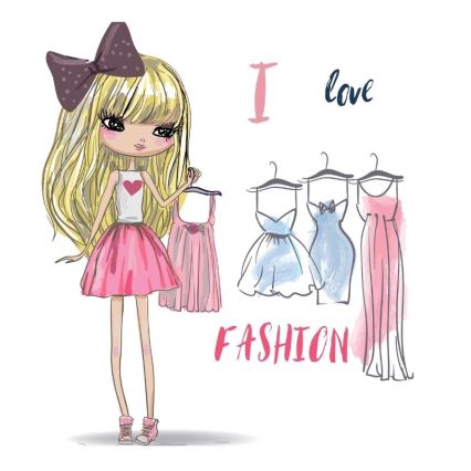 Laste laelamp GIRLS VIBES 1xE27/60W/230V, läbimõõt 40 cm, Armastan moodi