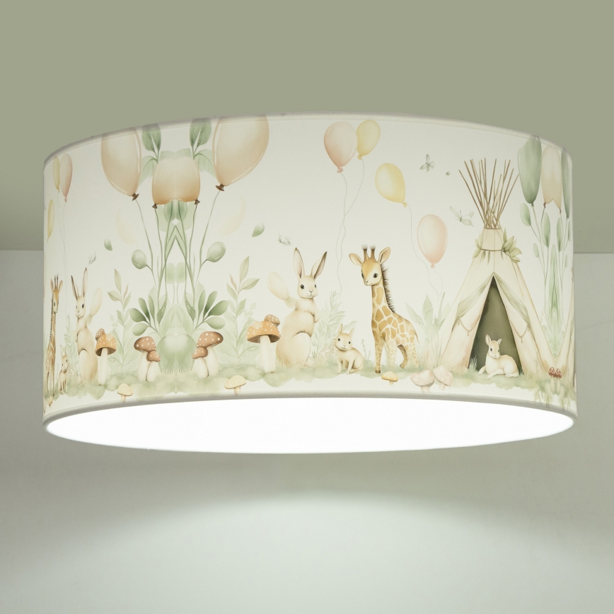 Laste laelamp KIDS ROOM 1xE27/60W/230V, läbimõõduga 40 cm, loomad