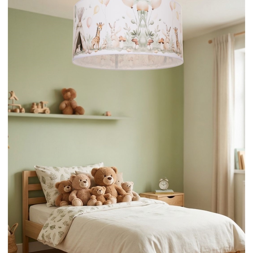 Laste laelamp KIDS ROOM 1xE27/60W/230V, läbimõõduga 40 cm, loomad