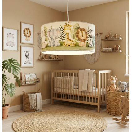 Laste laelamp KIDS ROOM 1xE27/60W/230V, läbimõõt 40 cm, džungel