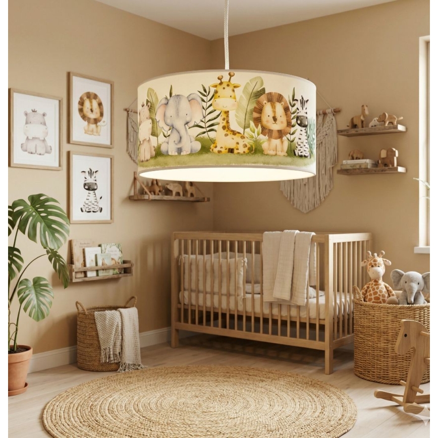 Laste laelamp KIDS ROOM 1xE27/60W/230V, läbimõõt 40 cm, džungel