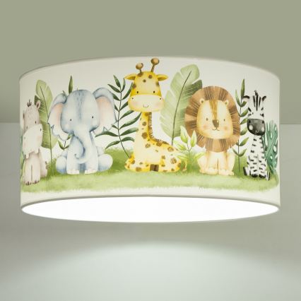 Laste laelamp KIDS ROOM 1xE27/60W/230V, läbimõõt 40 cm, džungli motiiv