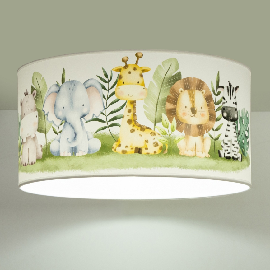 Laste laelamp KIDS ROOM 1xE27/60W/230V, läbimõõt 40 cm, džungli motiiv