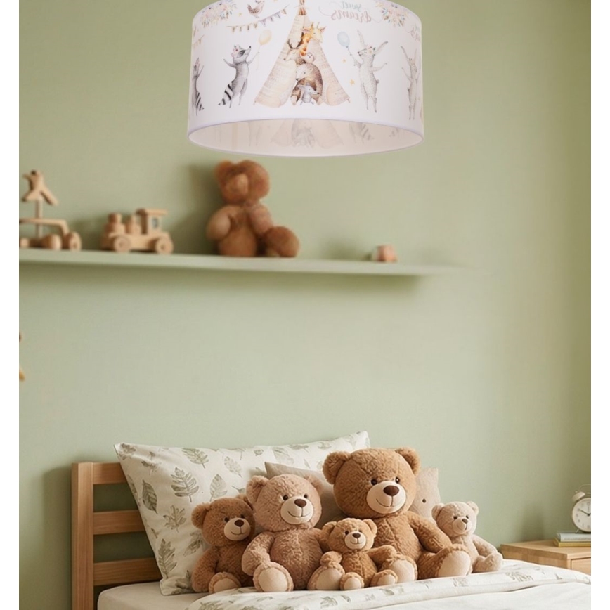 Laste laelamp KIDS ROOM 1xE27/60W/230V, läbimõõt 40 cm, loomakujundusega
