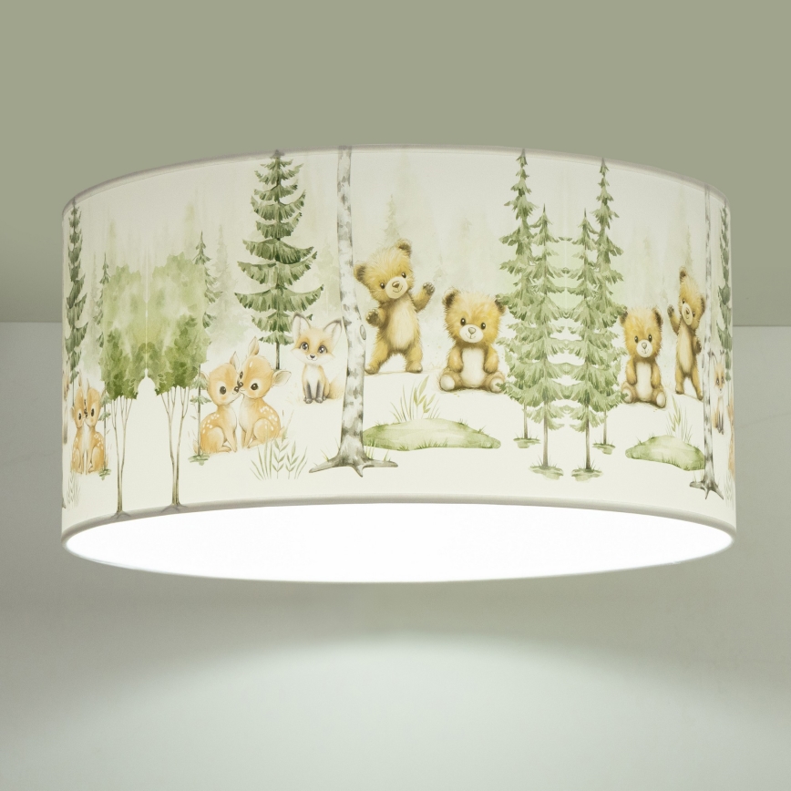Laste laelamp KIDS ROOM 1xE27/60W/230V, läbimõõt 40 cm, loomakujundusega