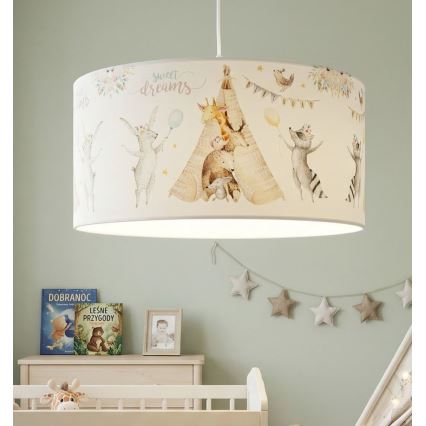Laste laelamp KIDS ROOM 1xE27/60W/230V, läbimõõt 40 cm, loomamotiiv