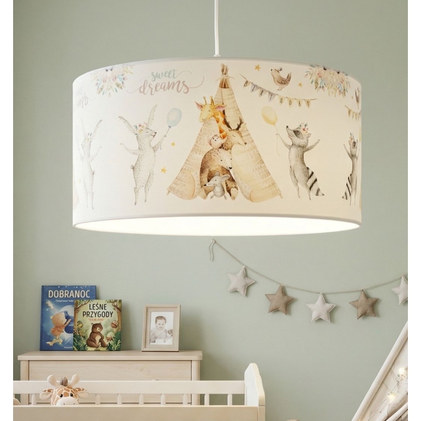 Laste laelamp KIDS ROOM 1xE27/60W/230V, läbimõõt 40 cm, loomamotiiv