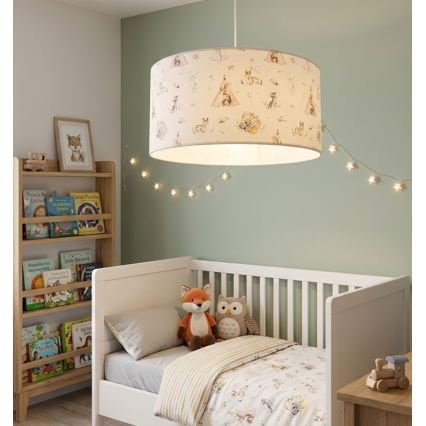 Laste laelamp KIDS ROOM 1xE27/60W/230V, läbimõõt 40 cm, loomamotiiv