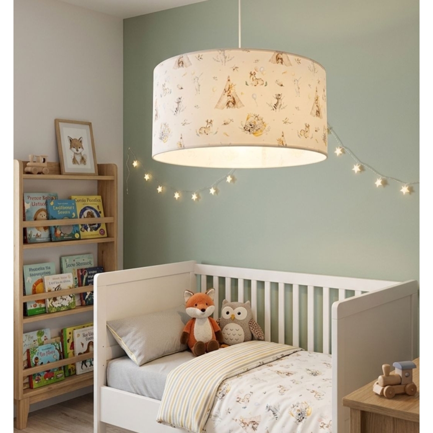 Laste laelamp KIDS ROOM 1xE27/60W/230V, läbimõõt 40 cm, loomamotiiv