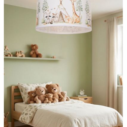 Laste laelamp KIDS ROOM 1xE27/60W/230V, läbimõõt 40 cm, loomamotiiviga