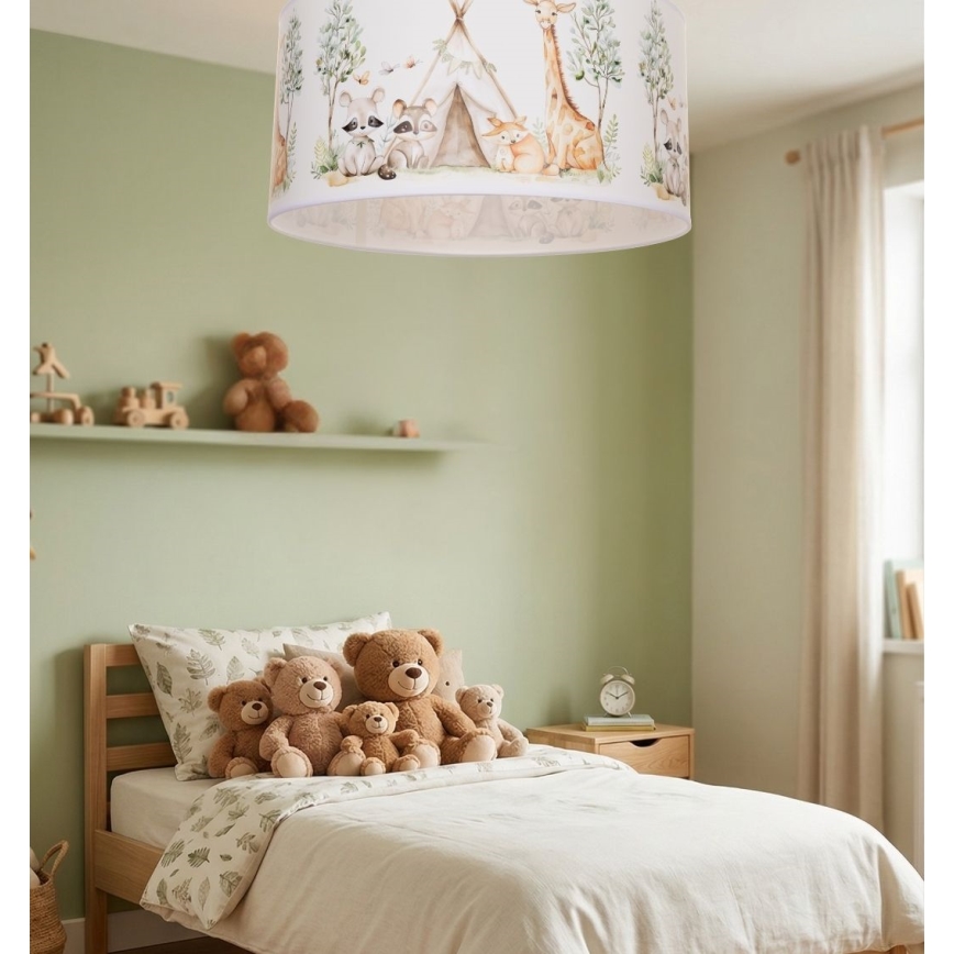 Laste laelamp KIDS ROOM 1xE27/60W/230V, läbimõõt 40 cm, loomamotiiviga