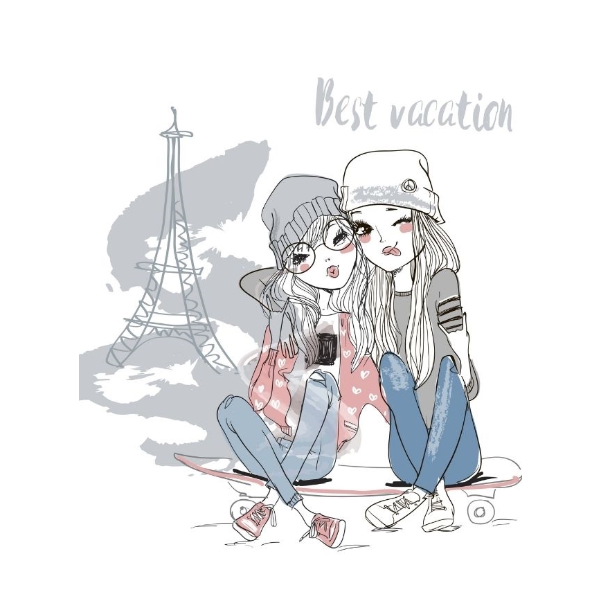 Laste laevalgusti GIRLS VIBES 1xE27/60W/230V, läbimõõt 40 cm Paris