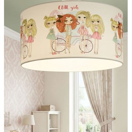 Laste laevalgusti GIRLS VIBES 1xE27/60W/230V läbimõõt 40 cm tüdrukutele