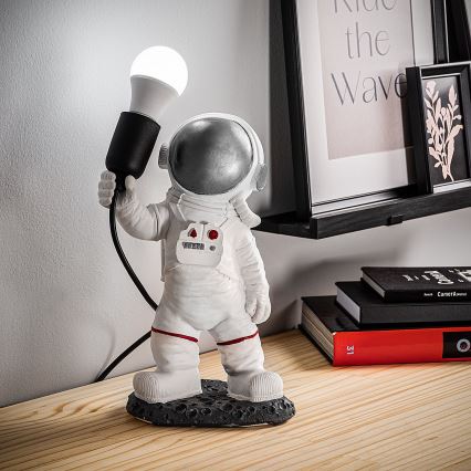 Laste lamp ASTRONAUT 1xE27/40W/230V hõbedane/valge