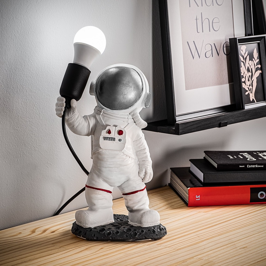 Laste lamp ASTRONAUT 1xE27/40W/230V hõbedane/valge