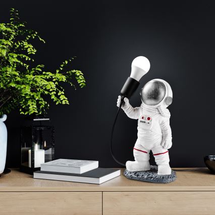 Laste lamp ASTRONAUT 1xE27/40W/230V hõbedane/valge