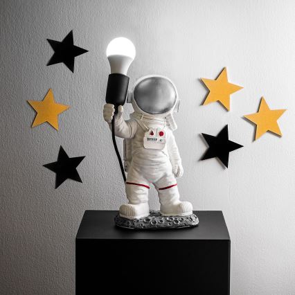 Laste lamp ASTRONAUT 1xE27/40W/230V hõbedane/valge